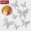 3D Rose Gold Butterfly Wall Decals for Home Decor
