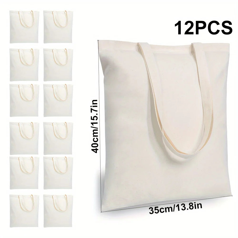 Everyday Cotton Tote Bag – Reusable, Durable & Perfect for Shopping or DIY