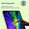 A hand touches a tablet screen featuring an anti-fingerprint screen protector.