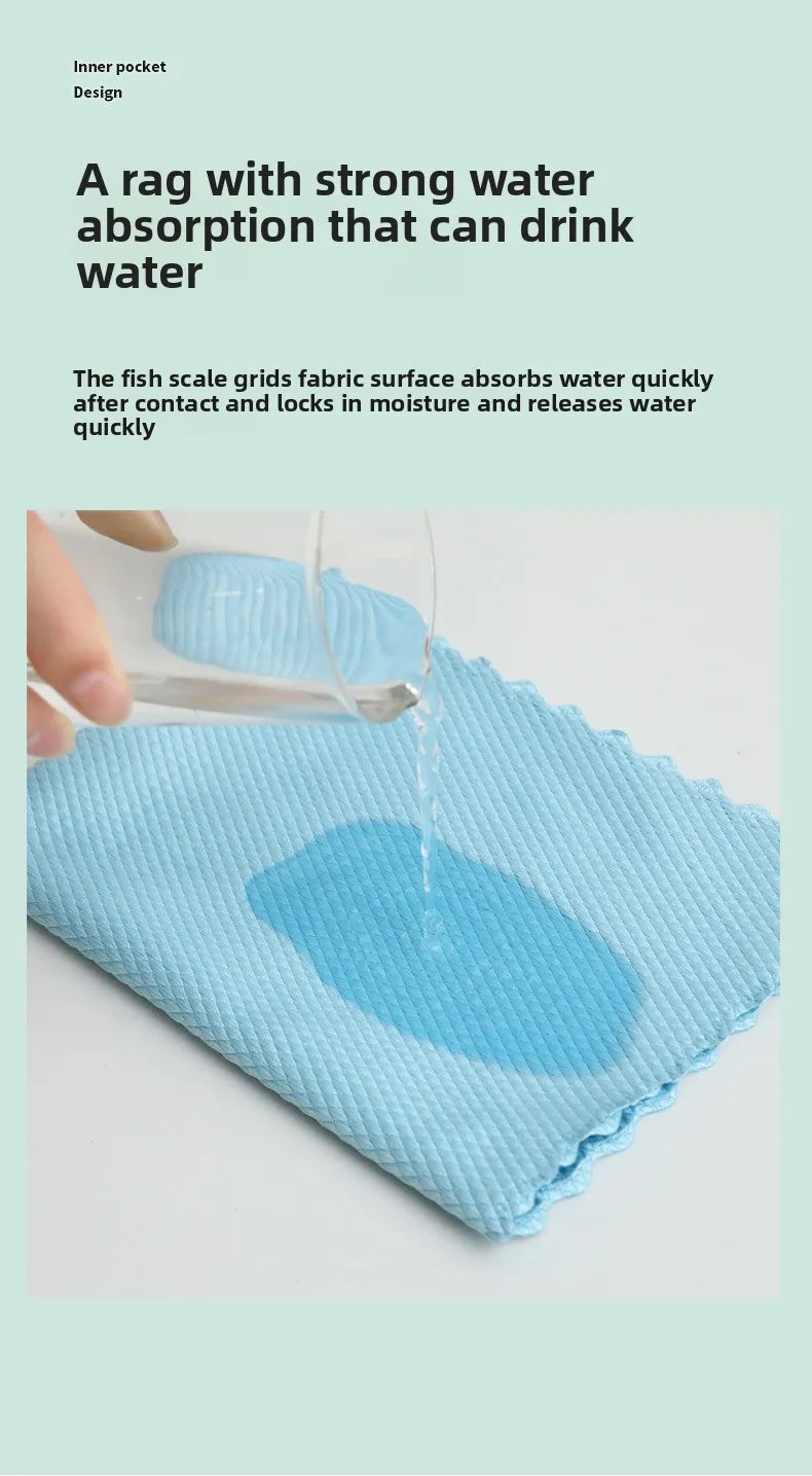 Microfiber Fish Scale Cleaning Cloths (5-Pack)