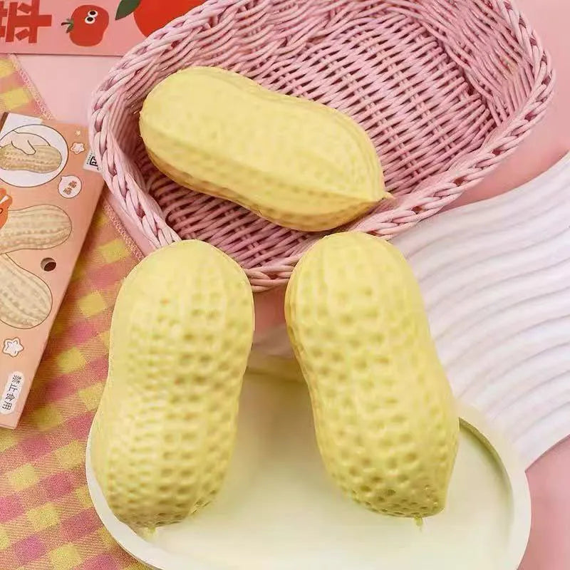 Peanut-Shaped Squishy Stress Relief Toy with Soft Butter Texture
