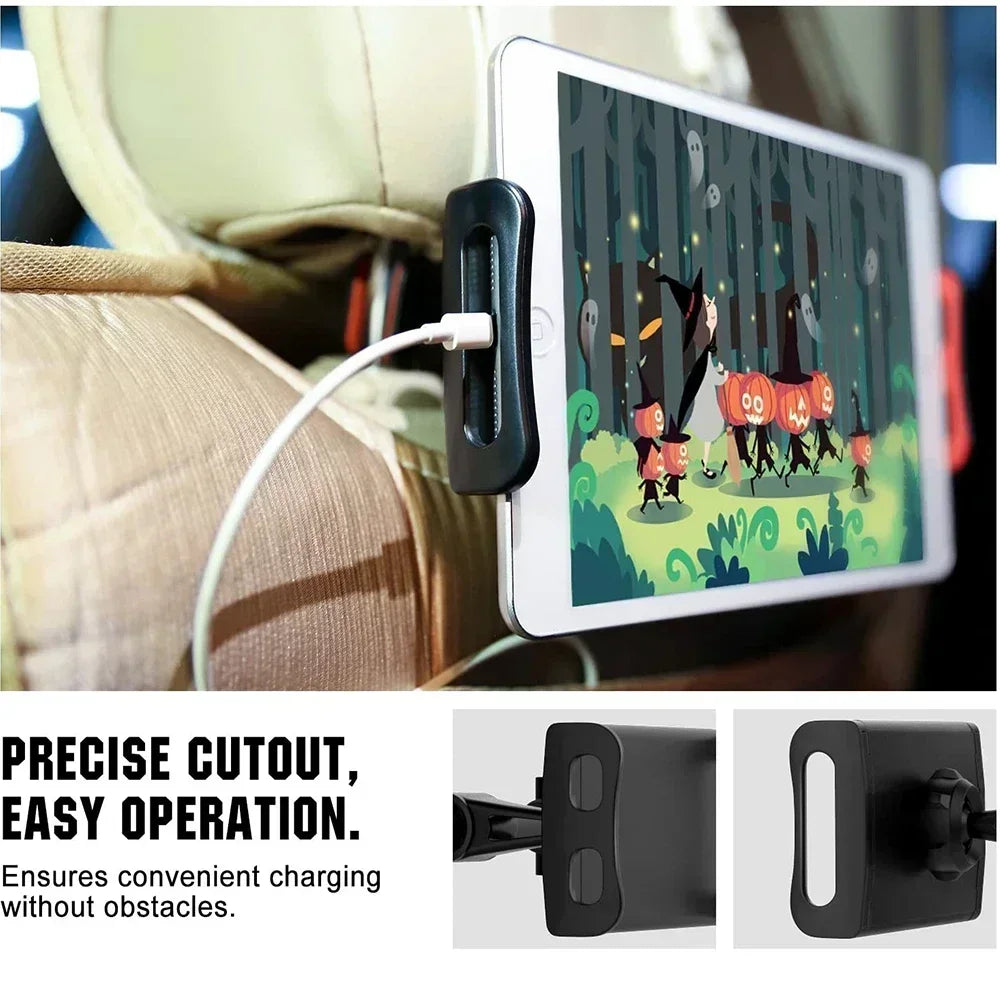 360° Universal Car Headrest Tablet &amp; Phone Mount