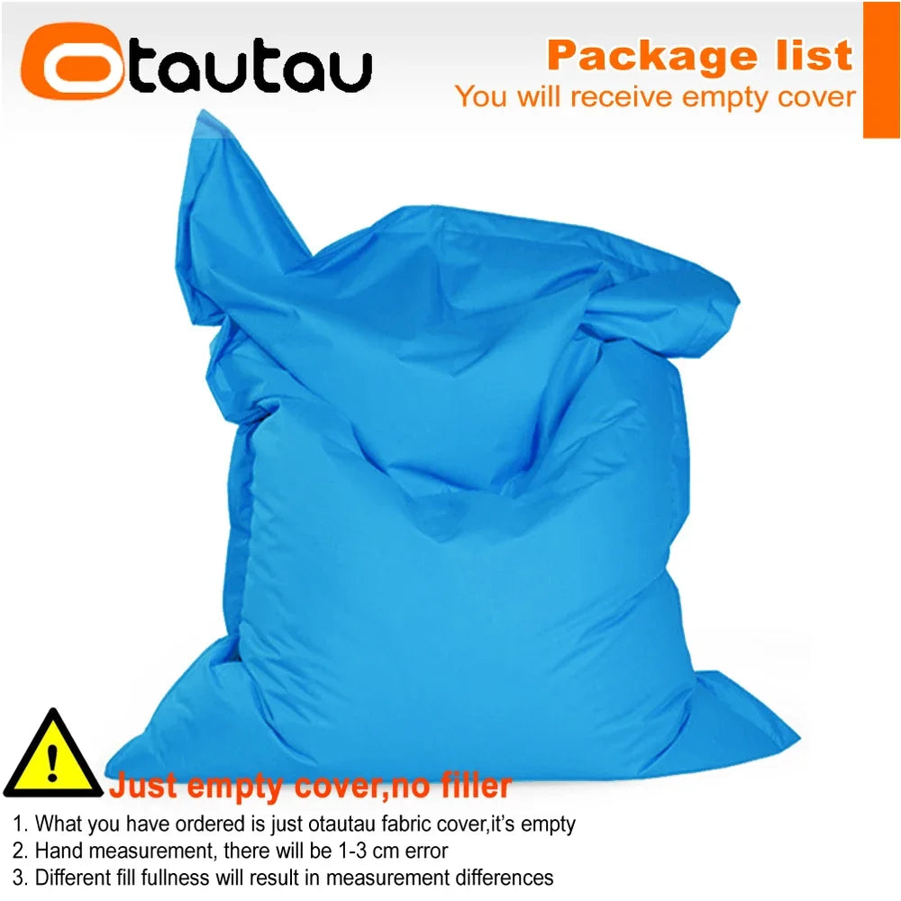 Waterproof Oxford Bean Bag Cover – Large Corner Pouf Shell (Filler Not Included)