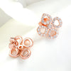 Round Cut Moissanite Stud Earrings in Sterling Silver