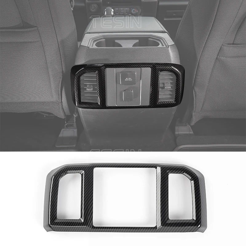 Carbon fiber grain center console trim cover for Ford F-150