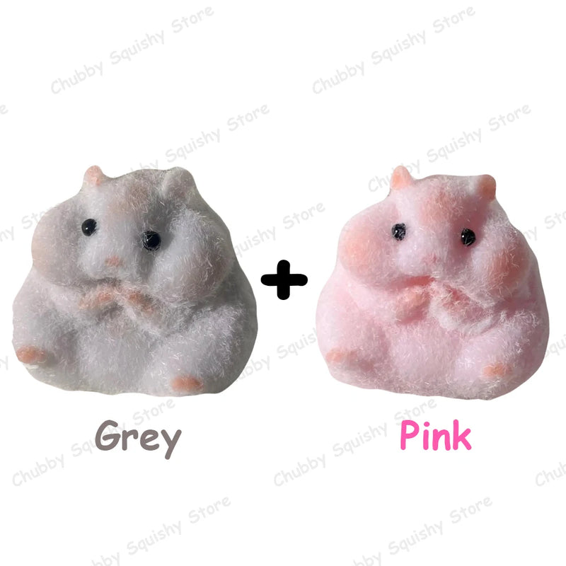 Juguete Squishy de Hámster de Silicona y Peluche