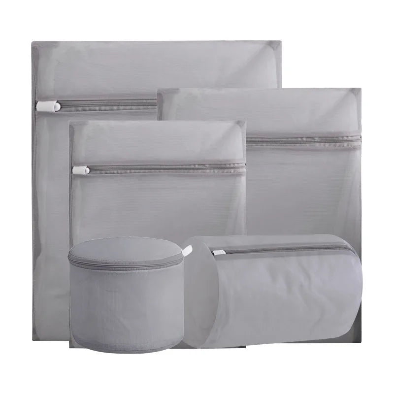 Cat Face Mesh Laundry Bag with Zipper for Delicates