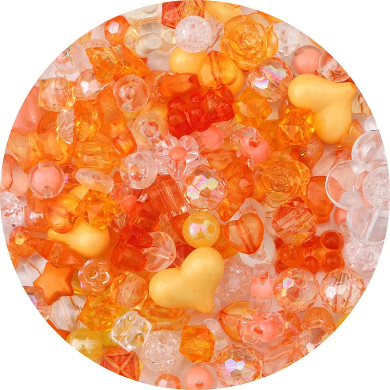 Colorful Acrylic Bead Mix for DIY Jewelry