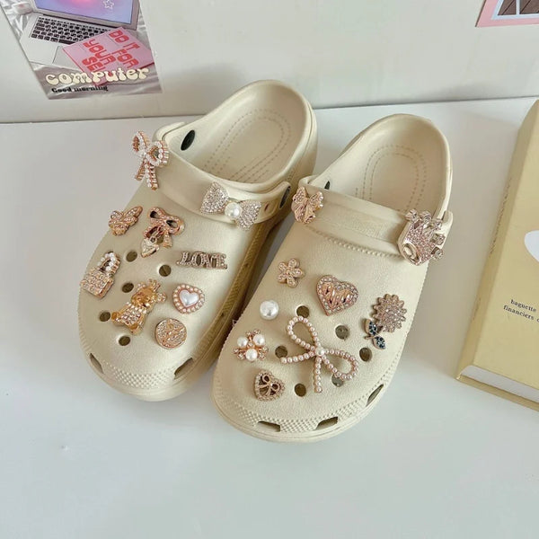 Sparkling Rhinestone Shoe Charms Set