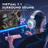 RGB Gaming Headset with 7.1 Surround Sound and Detachable Microphone