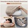 Detachable and machine-washable flannel cover for a 360° rotatable phone stand and lap desk.