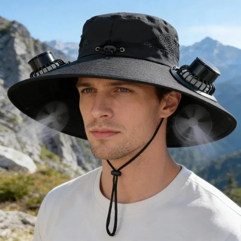 Gorra con Ventilador Solar