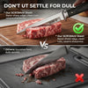 Versatile Kitchen Knife with Wooden Handle and Leather Sheath