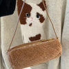 Vintage Y2K Vegetable-Tanned Leather Cylinder Bag