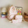 Cute Large-Capacity Bow Print Backpack Set