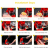 Installation steps showing how to set up and use the DIY Metal Button Parts Kit for button makers.