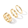 Minimalist Gold-Plated Stacking Ring Set