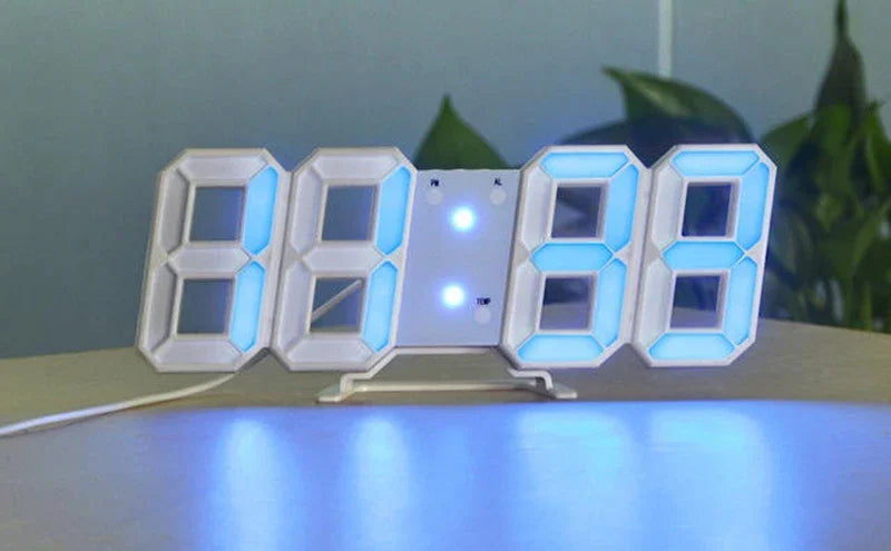 3D LED Digital Alarm Clock with Calendar and Temperature Display