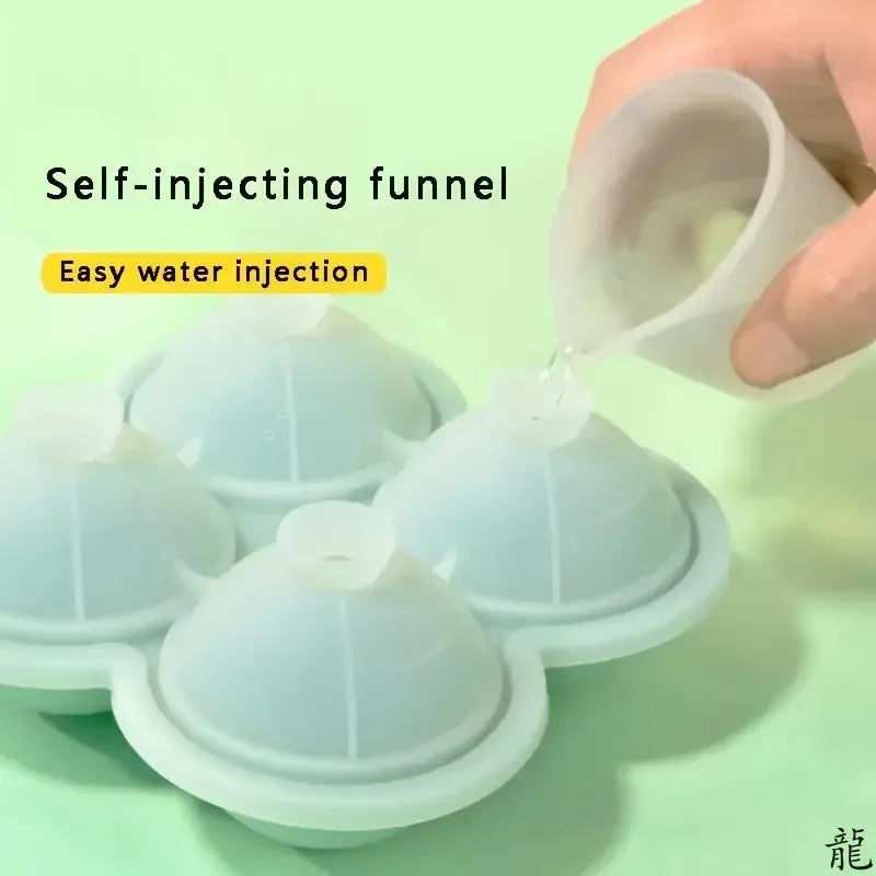 A hand is injecting water into a self-injecting funnel, demonstrating easy water injection.