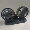 Dual-Head USB Car Fan with Adjustable Speed