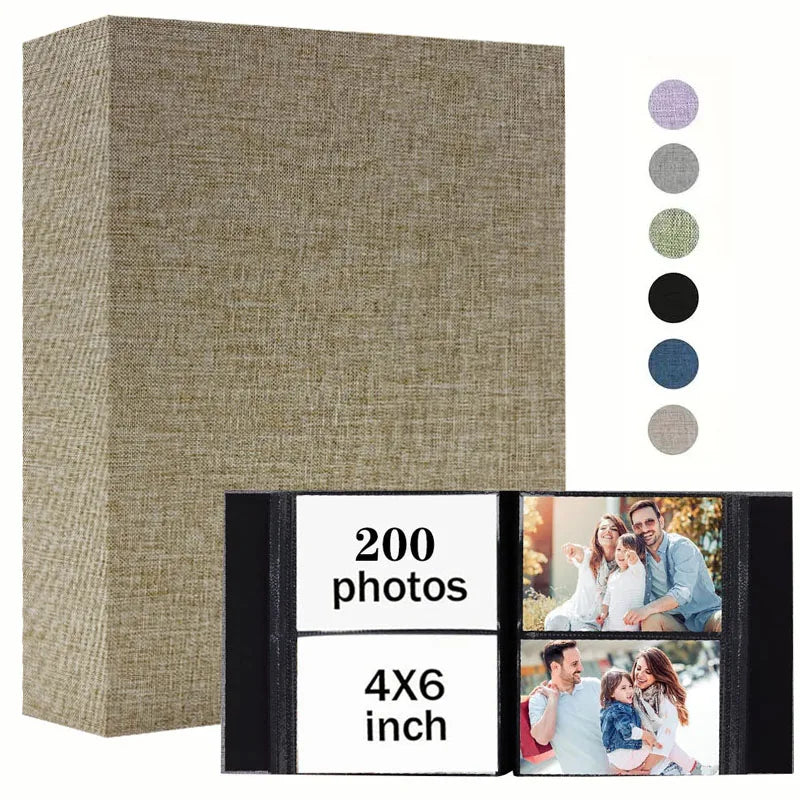 Linen Photo Album with 4x6 Sleeves