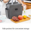 Insulated Canvas Lunch Bag with Double Pockets