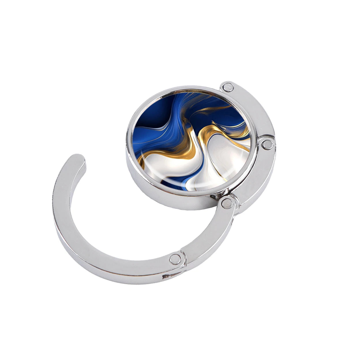 Folding Metal Bag Hook with Marble Finish