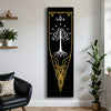 Gondor Flag Tapestry – Black & Gold Medieval Wall Hanging