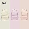 A set of light pink and cream ultralight water-resistant laptop backpacks from Lee brand.