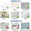 A guide showing suitable and unsuitable surfaces for heavy-duty self-adhesive hook and loop tape.