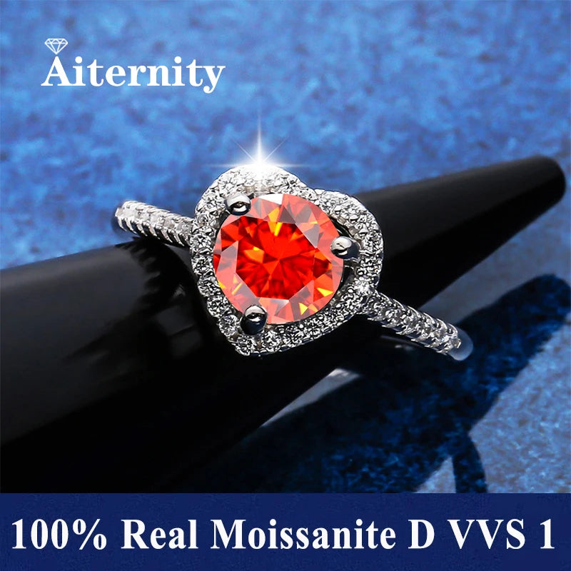 Adjustable Moissanite Ring with Tension Setting