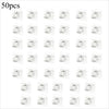 A set of 50 self-adhesive curtain rod hooks in various sizes and finishes.