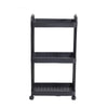 3-Tier Plastic Utility Cart with Lockable Wheels