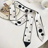 Floral Print Silk Hair Scarf for Women – Long Ribbon Headband