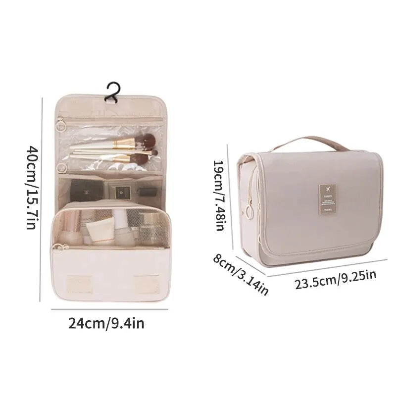 Aufhängbare Reise-Makeuptasche mit Nass- & Trockentrennung