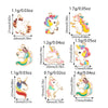 Enamel Rainbow Horse Charms for DIY Jewelry Making