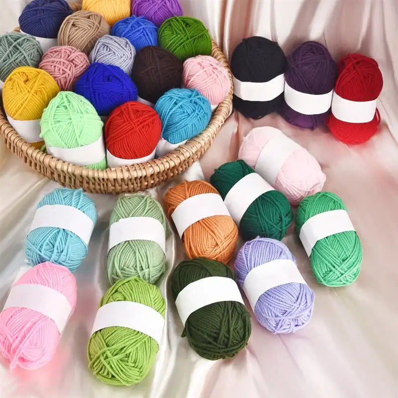 Soft Milk Cotton Knitting Yarn – Anti-Pilling 4ply Yarn for Crochet & Knitting