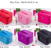 Quilted Cosmetic Bag with Large Capacity for Travel and Organization