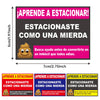 Humorous Spanish Parking Warning Stickers (160-Pack)