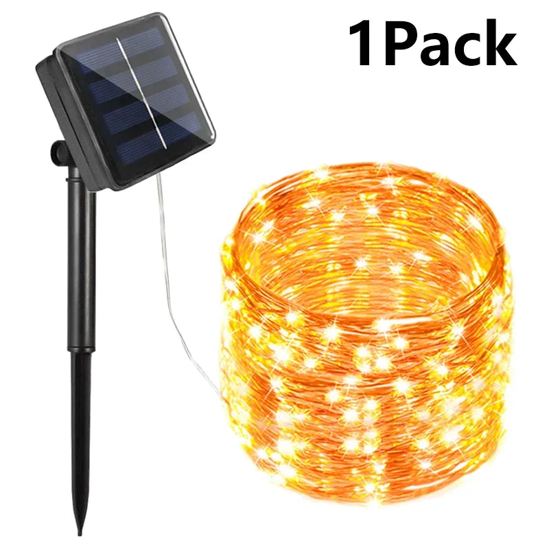 Solar-Powered LED String Lights