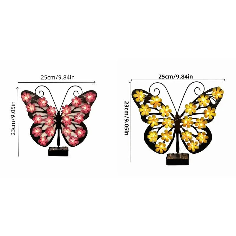 Solar-Powered Butterfly Wall Sconce