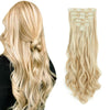 22-Inch Curly Wavy Clip-In Hair Extensions - 7 Piece Set