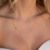 Personalized Initial Necklace with Gemstone Pendant