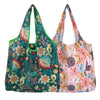 Foldable Reusable Shopping Tote with Animal Print Design