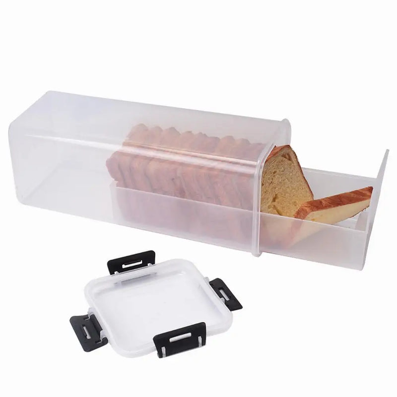 Clear Airtight Bread Box with Sliding Lid