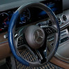 Carbon Fiber Style Microfiber Leather Steering Wheel Cover