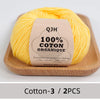100% Organic Cotton Yarn for Knitting and Crocheting (2-Pack)