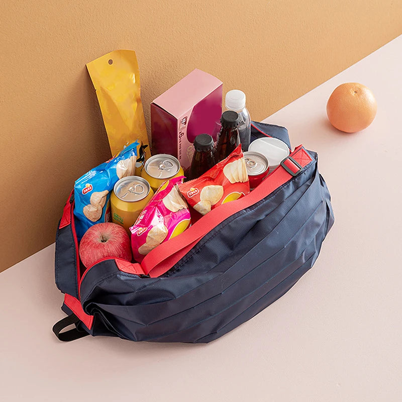 Foldable Large-Capacity Shopping Bag with Handle