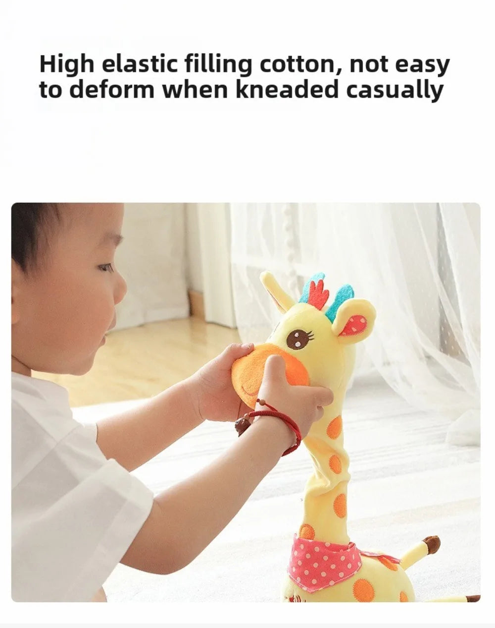 Interactive Dancing and Talking Giraffe Plush Toy with Music