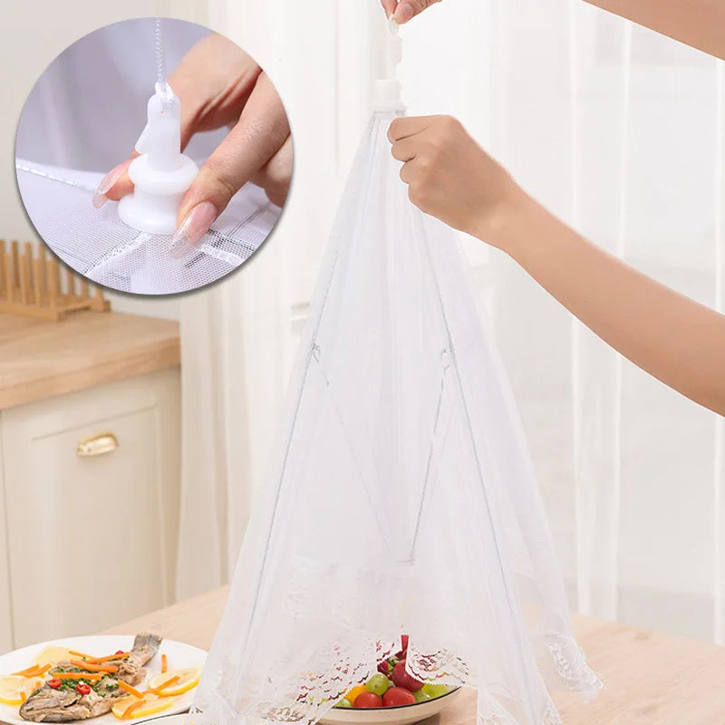 Foldable Mesh Food Cover for Outdoor Dining